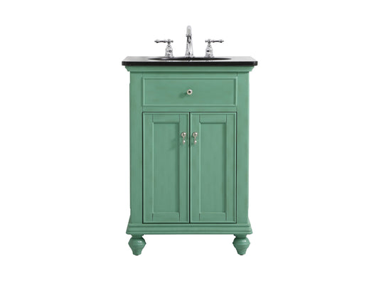 24 inch Single bathroom vanity in vintage mint