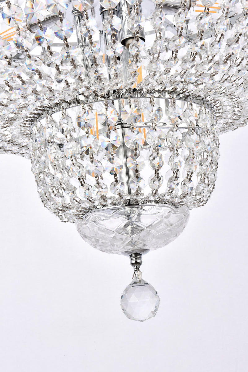 Tranquil 12 light Chrome Pendant Clear Royal Cut Crystal