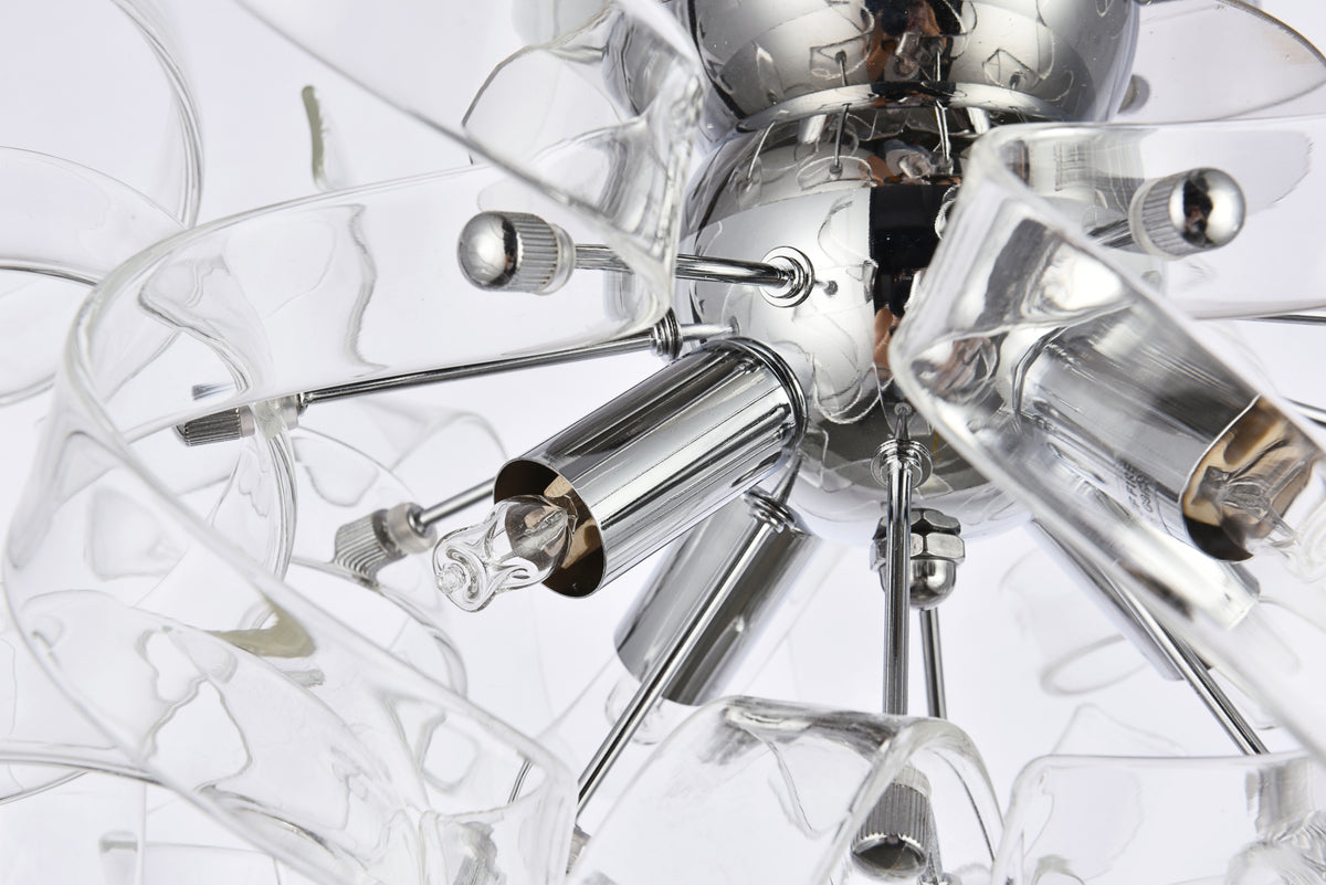 Ritz 4 Light Chrome Flush Mount, Wall Sconce