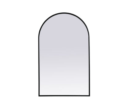 Metal Frame Arch Mirror 22x36 Inch in Black