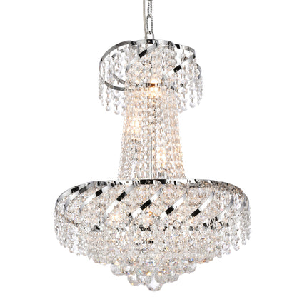 Belenus 6 light Chrome Pendant Clear Royal Cut Crystal