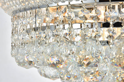 Primo 8 light Chrome Flush Mount Clear Royal Cut Crystal
