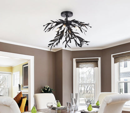 Priscilla 23 inch flush mount in black