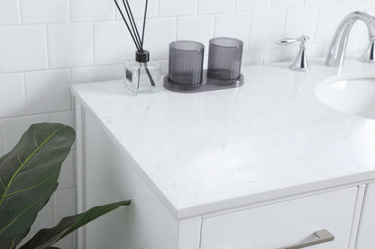 54 Inch SIngle Bathroom Vanity In White