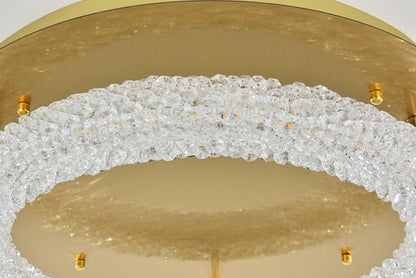 Bowen 22 inch Adjustable LED Flush Mount in Satin Gold