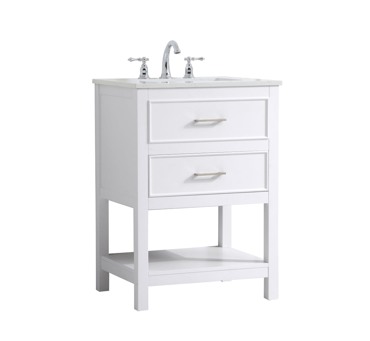 24 inch Single Bathroom Vanity in White