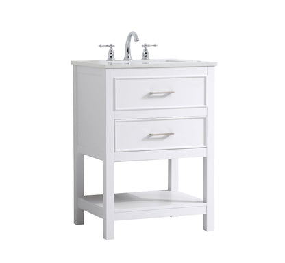 24 inch Single Bathroom Vanity in White