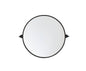 Round pivot mirror 24 inch in black