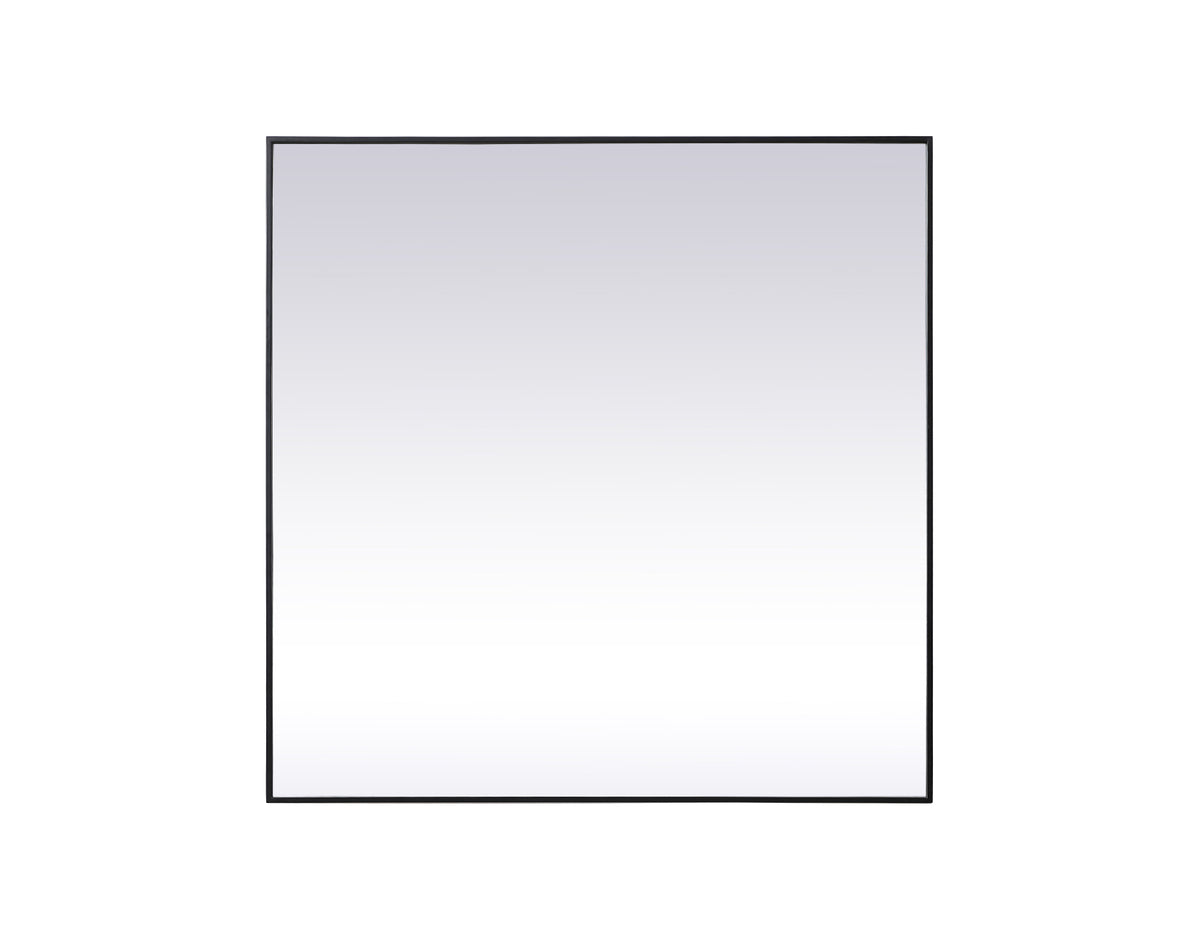Metal Frame Square Mirror 48 inch in Black