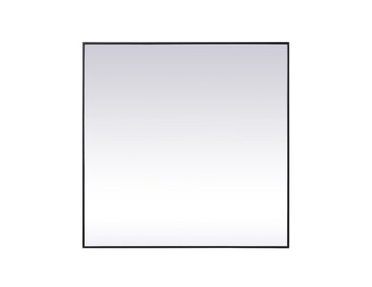 Metal Frame Square Mirror 48 inch in Black