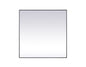 Metal Frame Square Mirror 48 inch in Black