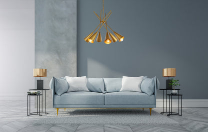 Casen 32 inch pendant in brass