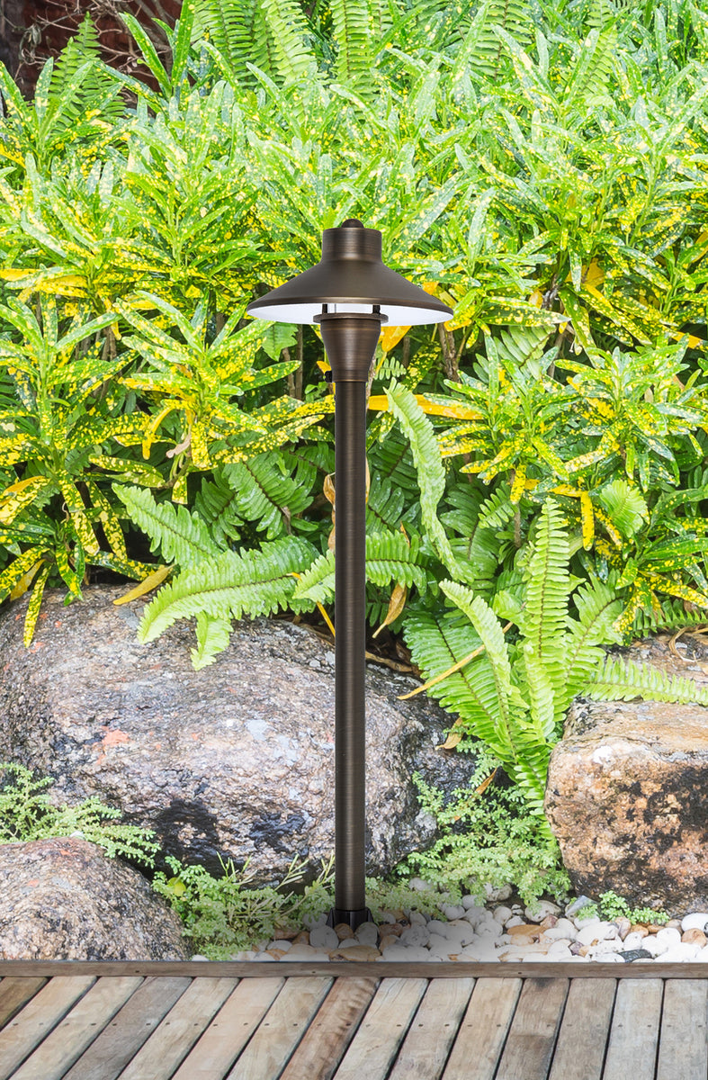 PATH LIGHT D7 H24 ANTIQUE BRASS INCLUDES STAKE G4 HALOGEN 20W(LIGHT SOURCE NOT INCLUDED)