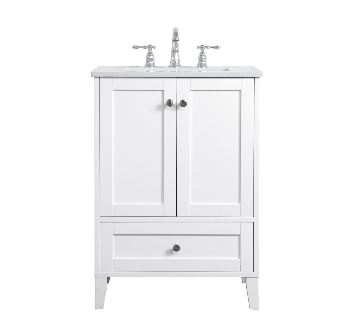 24 inch Single Bathroom Vanity in White