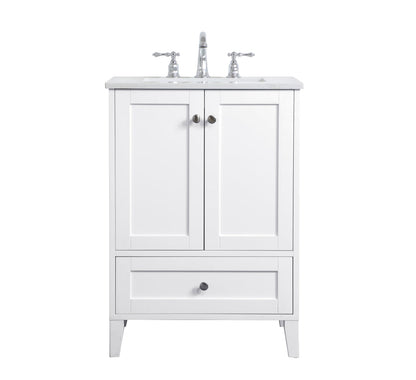 24 inch Single Bathroom Vanity in White