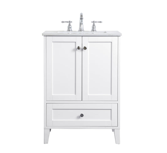 24 inch Single Bathroom Vanity in White