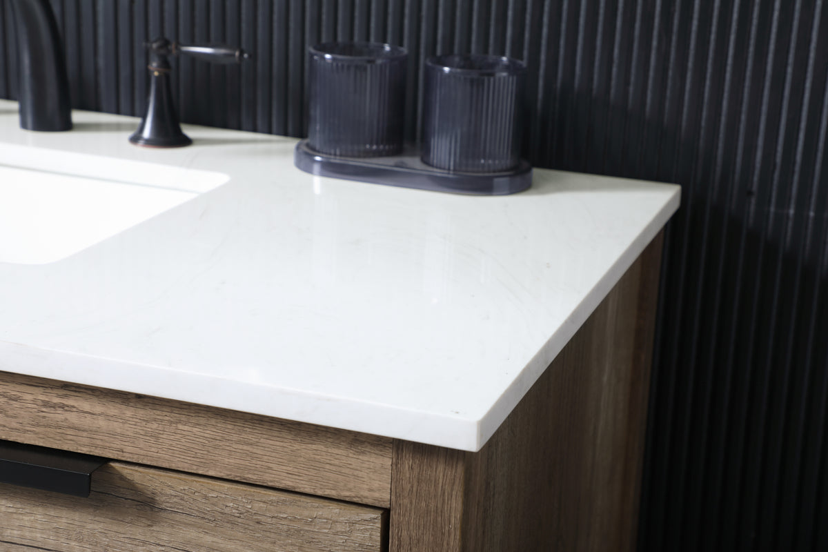 42 Inch SIngle Bathroom Vanity In Natural Oak