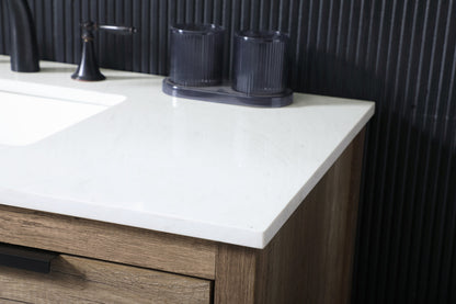 42 Inch SIngle Bathroom Vanity In Natural Oak