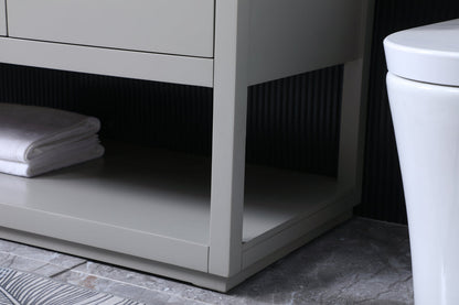 54 Inch SIngle Bathroom Vanity In Grey