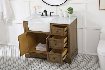 42 inch Single bathroom vanity in driftwood