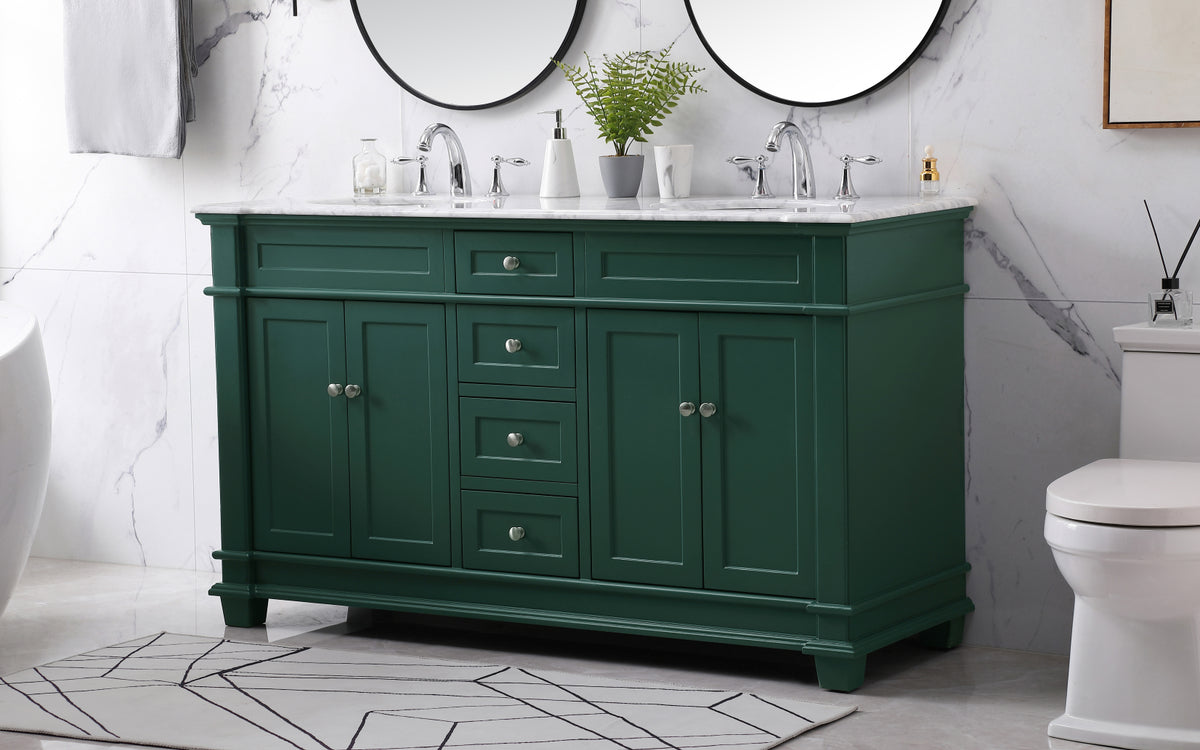 60 inch double bathroom vanity set in black