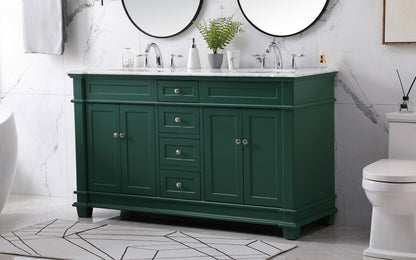 60 inch double bathroom vanity set in black