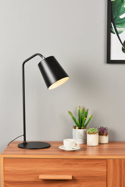 Leroy 1 light black table lamp