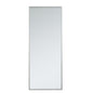 Metal frame rectangle mirror 24 inch in silver