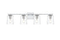 Kacey 4 light Chrome and Clear Bath Sconce