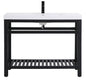 42 inch Single Bathroom Metal Vanity in Black