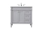 36 inch Single bathroom vanity in grey