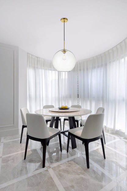 Baxter 1 Light Brass Pendant With Clear Glass