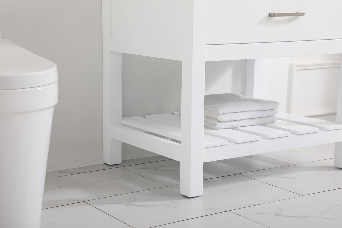 30 inch Single bathroom vanity in white