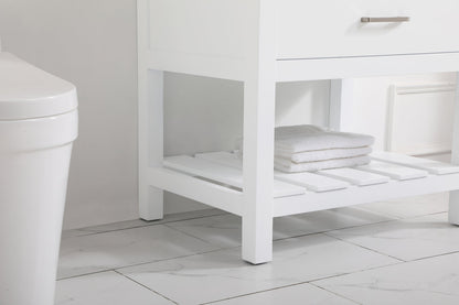 30 inch Single bathroom vanity in white