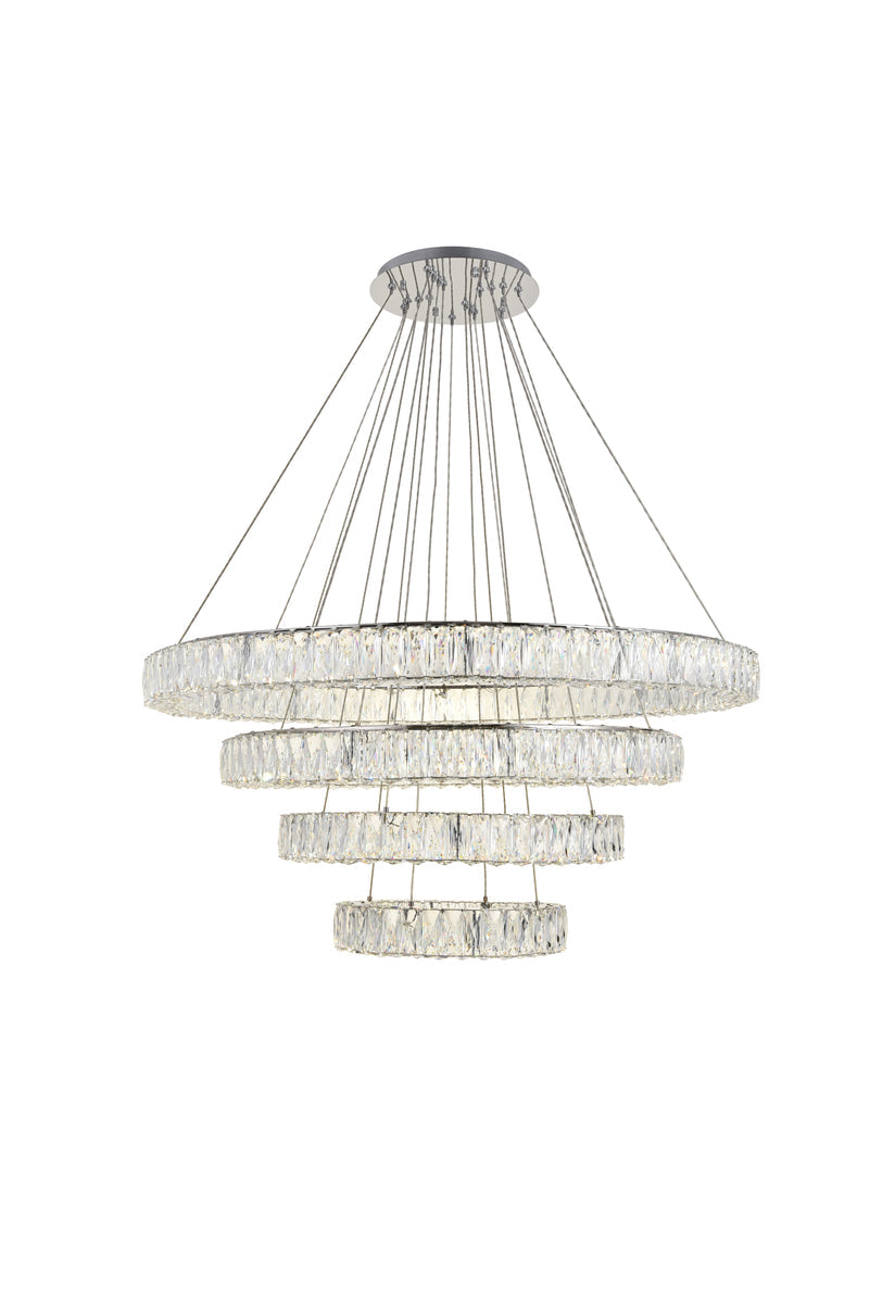 Monroe Integrated LED chip light Chrome Chandelier Clear Royal Cut Crystal