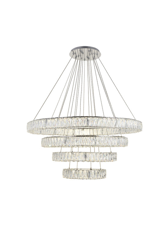Monroe Integrated LED chip light Chrome Chandelier Clear Royal Cut Crystal