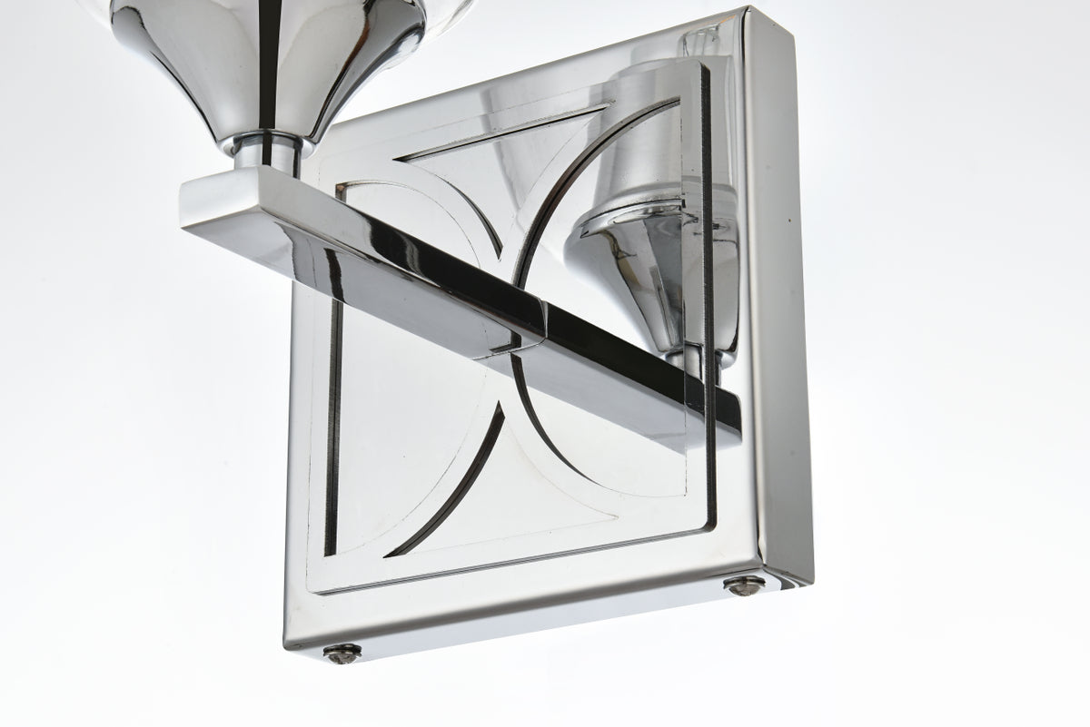 Harris 1 light Chrome and Clear Bath Sconce