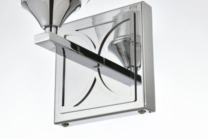 Harris 1 light Chrome and Clear Bath Sconce