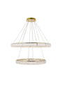 Monroe Integrated LED light Gold Chandelier Clear Royal Cut Crystal