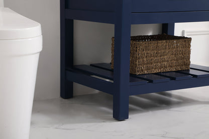 30 inch Single bathroom vanity in blue