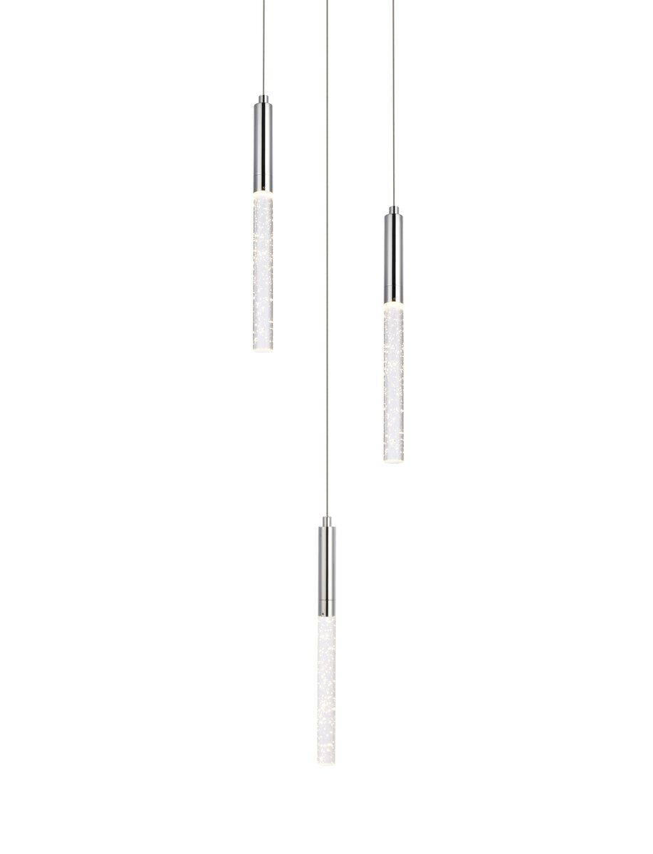 Ruelle 3 lights Chrome Pendant