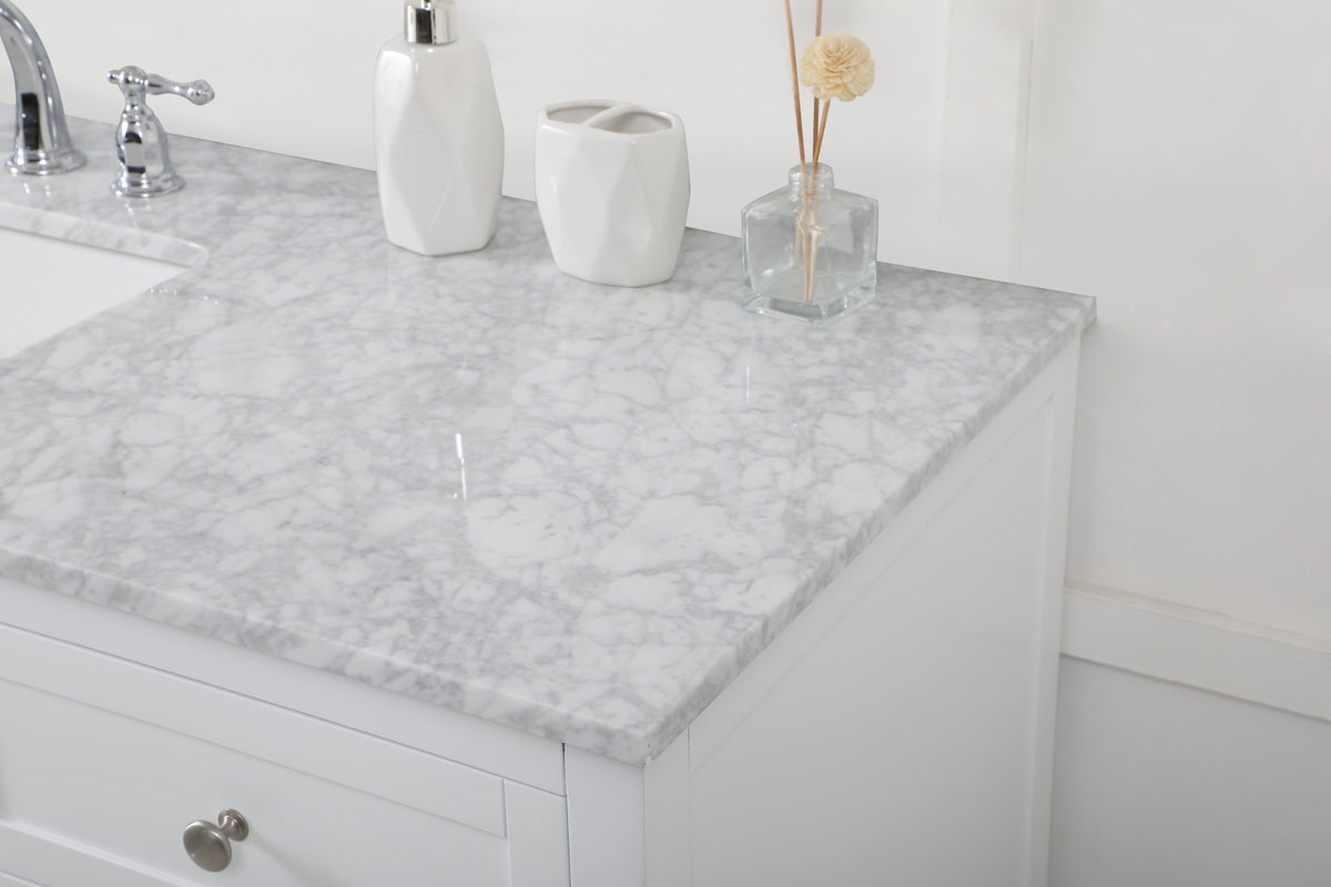 60 inch Single bathroom vanity in white