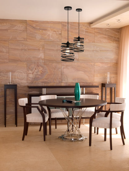 Hopper Collection Pendant D7.9 H11.8 Lt:1 Black Finish