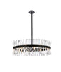 Serephina 36 inch crystal round chandelier light in black