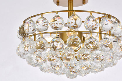 Savannah 14 inch flush mount in brass