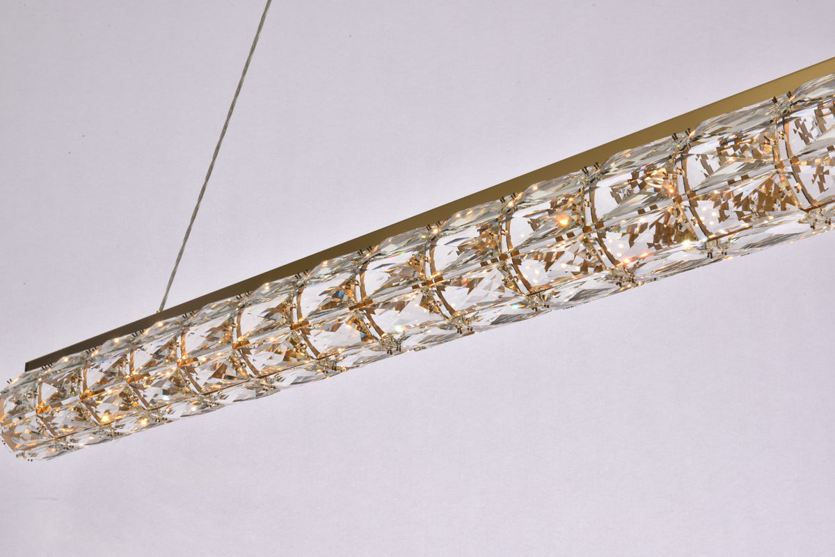 Valetta 48 inch LED linear pendant in gold