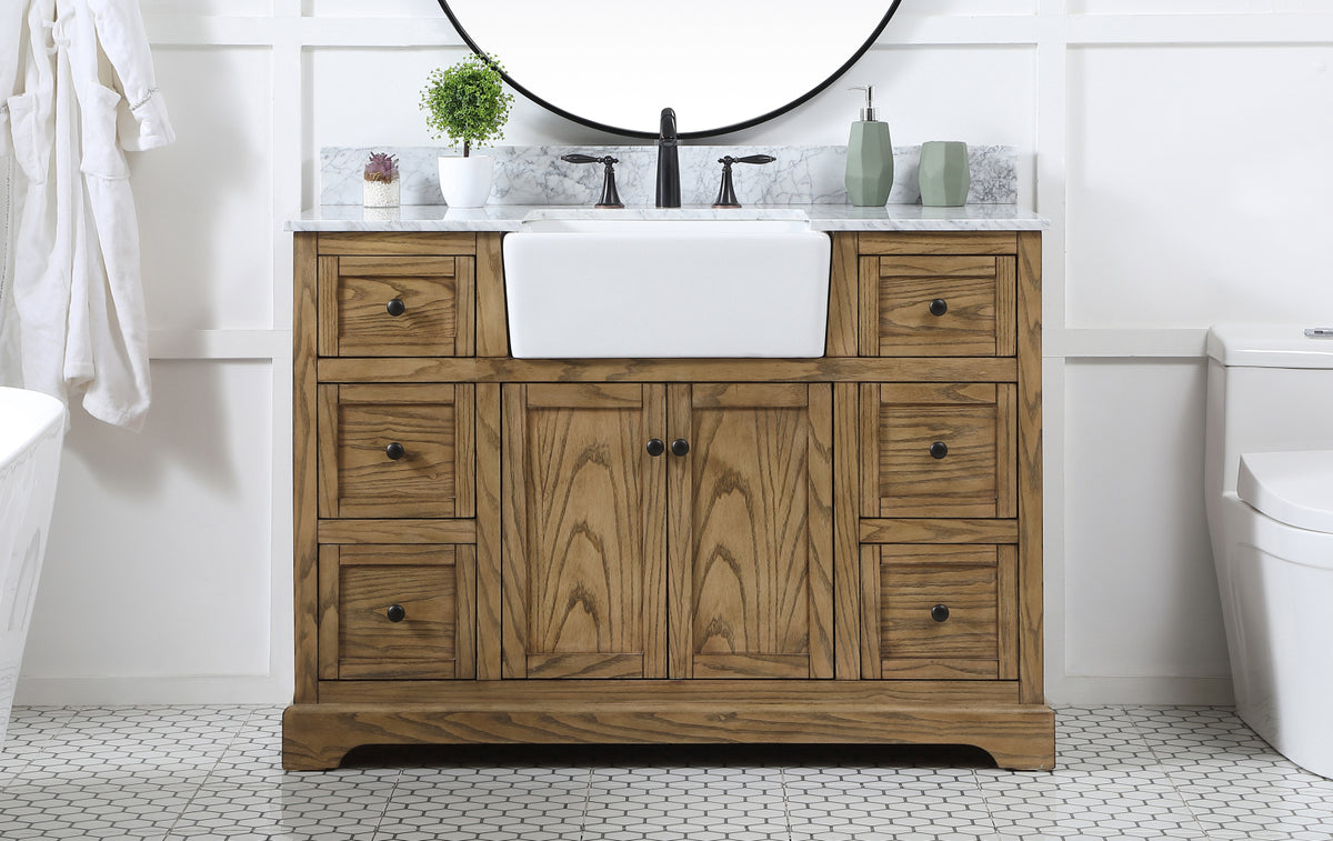 48 inch Single bathroom vanity in driftwood