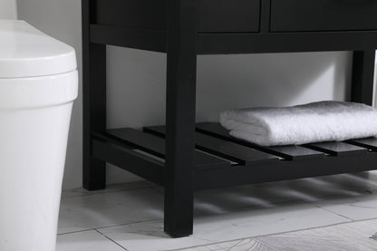 42 inch Single bathroom vanity in black