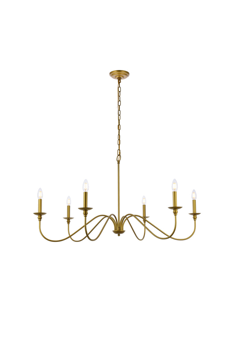 Rohan 42 inch chandelier in brass