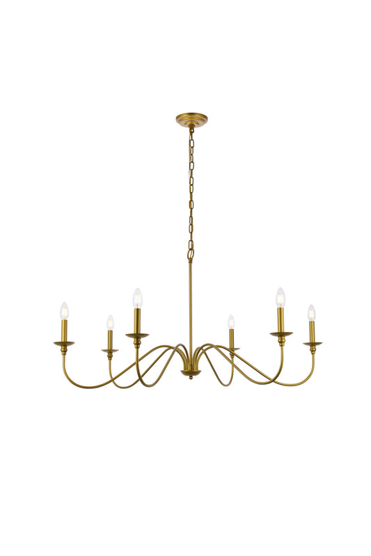 Rohan 42 inch chandelier in brass